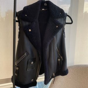 BRAND NEW Coach 1941 Shearling Moto Vest